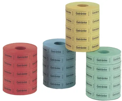 Produktbild von Getränkemarken 5x1000 Stück farblich sortiert Packung mit 8 Stück
