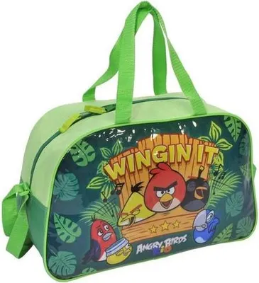 Obrázok produktu pre Zelená Športová Taška Cez Rameno Angry Birds