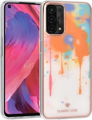 Produktbild von UNIQ Classic Case Oppo A54 5G & A74 5G TPU Backcover hoesje - Graffiti Orange