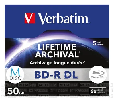 Produktbild von Verbatim MDISC, 50 GB, BD-R DL, Jewelcase, 5 Stück(e)