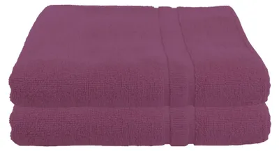 Produktbild von 2 er Set Julie Julsen® Premium Handtücher Doppel Rahmen 900gm2 Julie Julsen Handtuch Farbe:Lila,Julie Julsen 900gm2 Grösse:60 x 100 cm