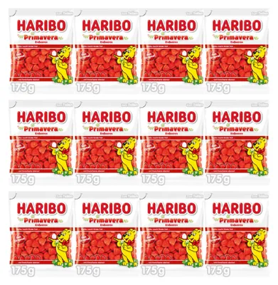 Image de Bonbons gélifiés Primavera Erdbeeren 175 g - Haribo - 12 x