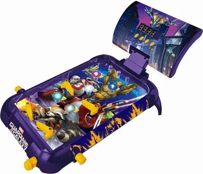 Image de Flipper Électronique Les Gardiens de la Galaxie LEXIBOOK, 4 Flippers, 5 Obstacles Lumineux, Affichage Digital des Scores
