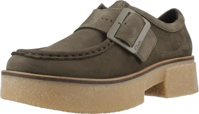 Produktbild von Clarks LINSOS MONK Damenschuhe - elegante Slipper - Halbschuhe grün Elegant