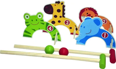 Image de Jeu d'extérieur Animaux en bois Croquet