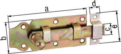 Obrázok produktu pre GAH-Alberts 115388, Západka, Oceľ, Vonkajší, Žltá, 44 mm, 100 mm