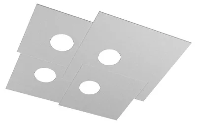 Produktbild von Moderne Deckenleuchte Platte Metall Grau 4 Lichter Gx53
