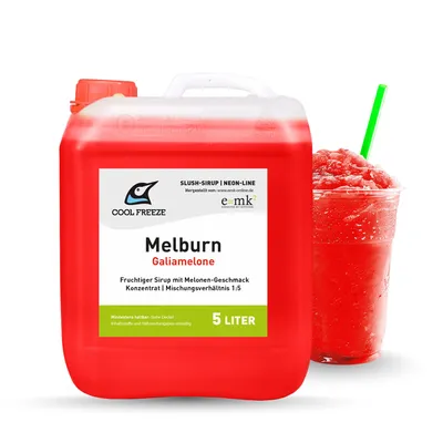 Produktbild von Slush-Sirup Eis Melburn (Melone) | Konzentrat 5 L |  direkt vom Hersteller