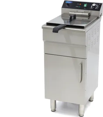 Maxima - Gastro Fritteuse - 16 l - 1 Korb - mit Ablasshahn und Ständer - 400V