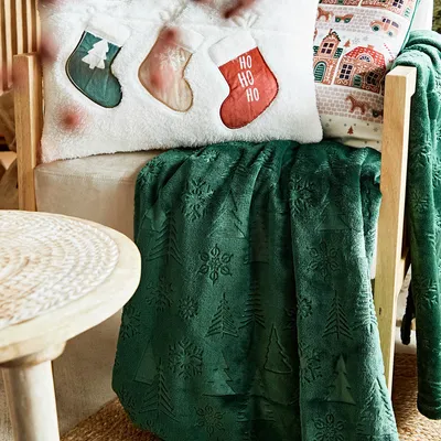 Produktbild von Tagesdecke Sofadecke Fleecedecke Strickdecke Kuscheldecke FERIA grün 150x200 cm HOMLA