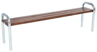 Image de Casa Padrino Banc de jardin brun foncé / argenté 180 cm