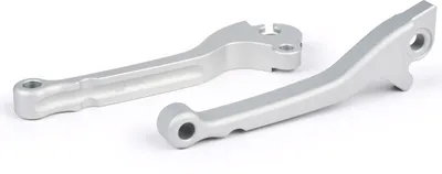 Immagine prodotto di Set di leve freno/frizione BGM, argento, lavorate a controllo numerico (CNC), compatibili con Vespa PX 125 e PX 200
