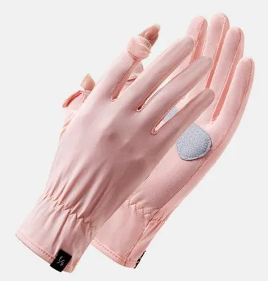 Produktbild von Fahrradhandschuhe mit Sonnenschutz - 22 cm lang - 15 cm Arm - UV-Schutz - Antislip-Touchscreen, schnell trocknend - Antifett-Lack - Öffnung für Daumen und Zeigefinger - UPF 50+