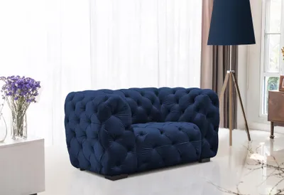Produktbild von Sessel Designersessel NATALIE in Stoff Riviera Blau