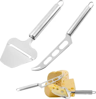 Produktbild von Käsehobel und Käsemesser Set - Edelstahl - Ergonomisches Design