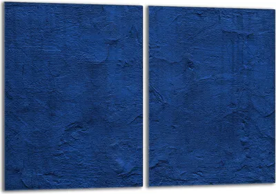 Produktbild von Herdabdeckplatten Set 2x40x52 cm Glaskeramikkochfeld Abdeckung Glas Spritzschutz, Schiefer Blau