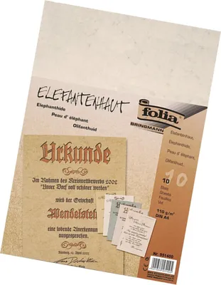 Produktbild von folia Elefantenhaut DIN A4 110 g/qm weiß 10 Blatt