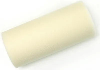 Image de Tulle déco 15cm x 25m 1 pièce crème