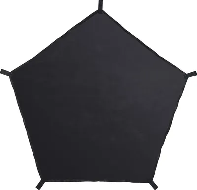 A black pentagonal climbing dome is shown from a top-down perspective against a white background.