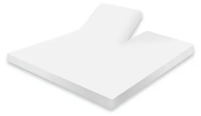 Productafbeelding van Eleganzzz Splittopper Hoeslaken Jersey Katoen Stretch - wit 180x200cm