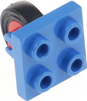Produktbild von 1x Lego Rad Achse Flugzeug 2x2 blau Felge rot Reifen schwarz 3139 3464c01 8c01