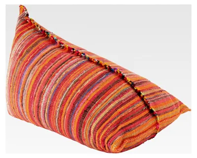 Produktbild von Gestreifter Sitzsack-Pouf aus Baumwolle - Mehrfarbig