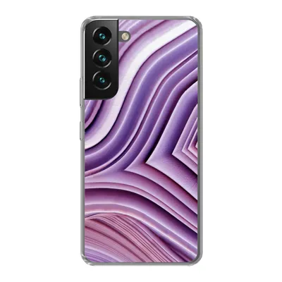 Produktbild von MuchoWow® Handyhülle Schutzhülle Hülle für Samsung Galaxy S22 Naturstein - Nahaufnahme - Weiß Silikon Softcase Handy Hülle - Mobiltelefonhülle