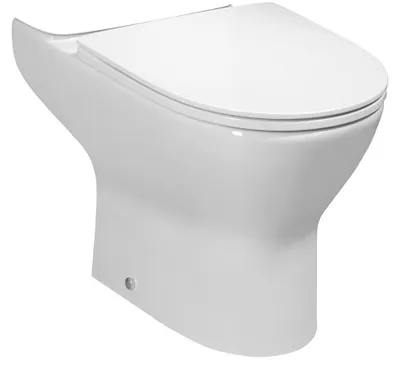 Produktbild von Bruckner DARIO Kombi-WC, Rimless, 62,5x36cm, Abgang senkrecht/waagerecht, Weiß
