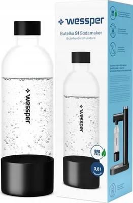 Produktbild von Wessper S1 SodaMaker 0.8L Sättigungsflasche | BPA freie Wasser-/Saftflasche | Flasche für kohlensäurehaltiges Wasser in Sättigung