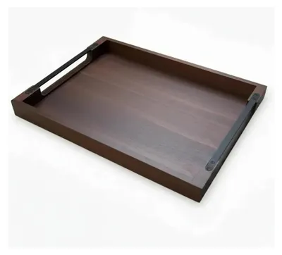 Produktbild von Serviertablett aus Akazienholz, XL, 53 x 43 cm, mit Griffen – Großes Serviertablett