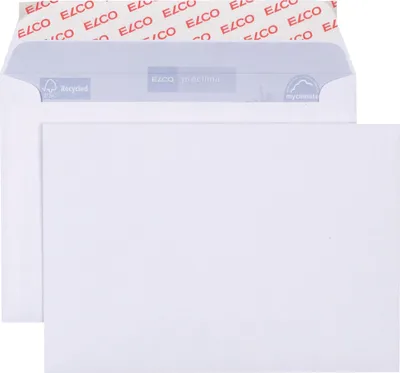 Produktbild von Elco 38686, C6 (114 x 162 mm), Weiß, Papier, 100 g/m², The Blue Angel, Myclimate, 500 Stück(e)