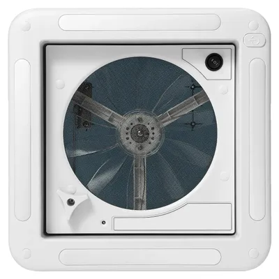 Obrázek produktu pro Střešní ventilátor do obytného vozu, LED osvětlení, tichý chod, černý