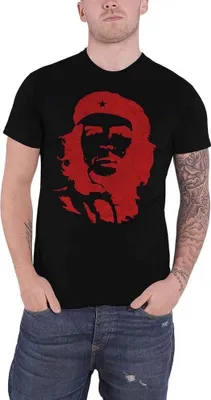 Image de Che Guevara - T-shirt "Red On Black" pour homme/femme unie RO9539 (M) (Noir)