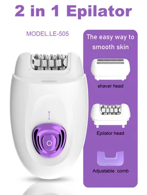 Produktbild von 2 in 1 Epilierer für Frauen, Haarentfernung im Gesicht, Damenrasierer, Bikini Trimmer, Rasierer mit LED Licht, für Achselhöhlen, Beine, Arme