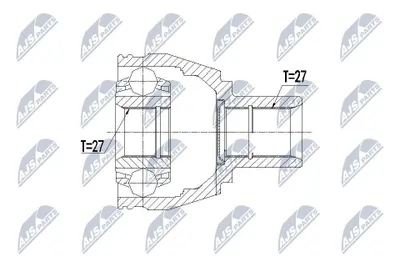 Produktbild von NTY Gelenksatz Antriebswelle Vorne Links passend für MERCEDES-BENZ B-Klasse (W246, W242) NPW-ME-082