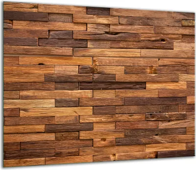 Produktbild von Herdabdeckplatten Glaskeramikkochfeld-Abdeckung Spritzschutz Glas 60x52cm Holz