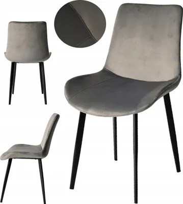 Obrázek produktu pro Ekspand | Jídelní židle LR800 - Světle šedá - Vysoce kvalitní velur - Moderní design - Pohodlná