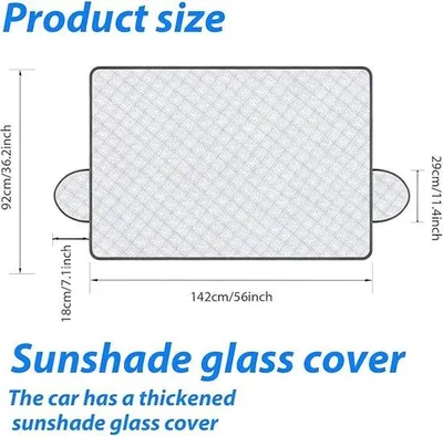 Productafbeelding van Famanu autoverzekeringhoes met UV-bescherming - opvouwbare hoes voor sedans, SUV's en terreinwagens - 143 x 92 cm