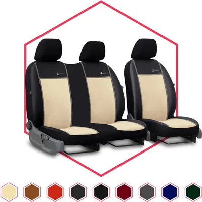 Produktbild von Sitzbezüge Auto Universal Schonbezug Bezüge für Fiat Scudo I bis 07 Beige BUS