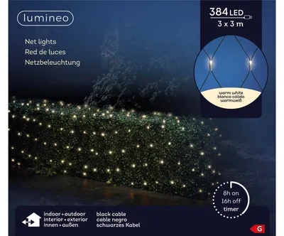 Produktbild von Lumineo Lichternetz 300 x 300 cm 384 LED warmweiß