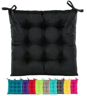Produktbild von JACK Outdoor Stuhlkissen 38x38cm Lounge Kissen Auflage Wasserfest Sitzkissen Garten Lotus Effekt, Farbe:Schwarz