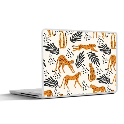 Produktbild von MuchoWow® Laptop Aufkleber Sticker Cover Muster - Leopard 25x18 cm - Laptop-Deko