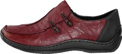 Produktbild von Rieker Damen Echtleder Slipper rot kombi, Damen:40 EU