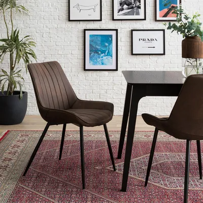 Produktbild von home24 Polsterstuhl - 4er-Set - Metall / Textil