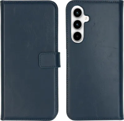 Immagine prodotto di Custodia a libro in vera pelle Selencia per Samsung Galaxy A35 - Blu scuro