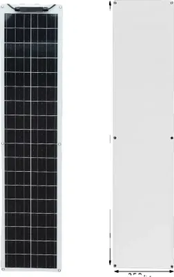 Zdjęcie produktu dla Elastyczny panel słoneczny, wysoka sprawność 24%, wodoodporność IP67, 50W-White-A