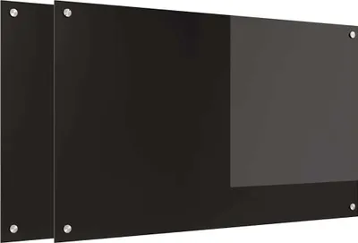 Zdjęcie produktu dla vidaXL Panel kuchenny 2 szt. czarny 100 x 60 cm Szkło hartowane