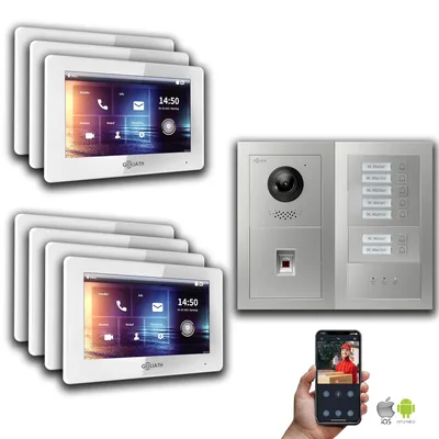 Produktbild von IP 2-Draht BUS Türsprechanlage MFH | Silber : 7 Zoll Weiß : Unterputzdose Monitor Farbe: 7 Zoll Weiß Montage: Unterputzdose
