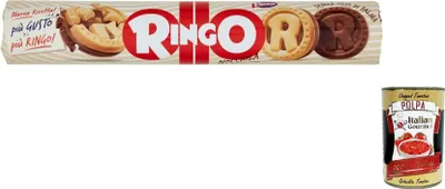 Produktbild von 12x Pavesi Ringo Kekse kekse mit Haselnuss 165 g cookies italien biscuits snack + Italian gourmet polpa 400g