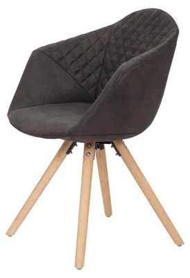 Immagine prodotto di Set di 2 sedie Chadwick in velluto nero con gambe in faggio